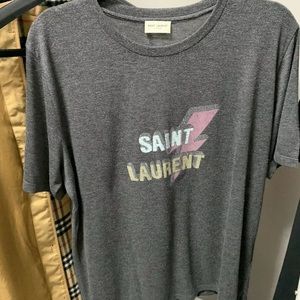 Ysl lightning bolt t shirt